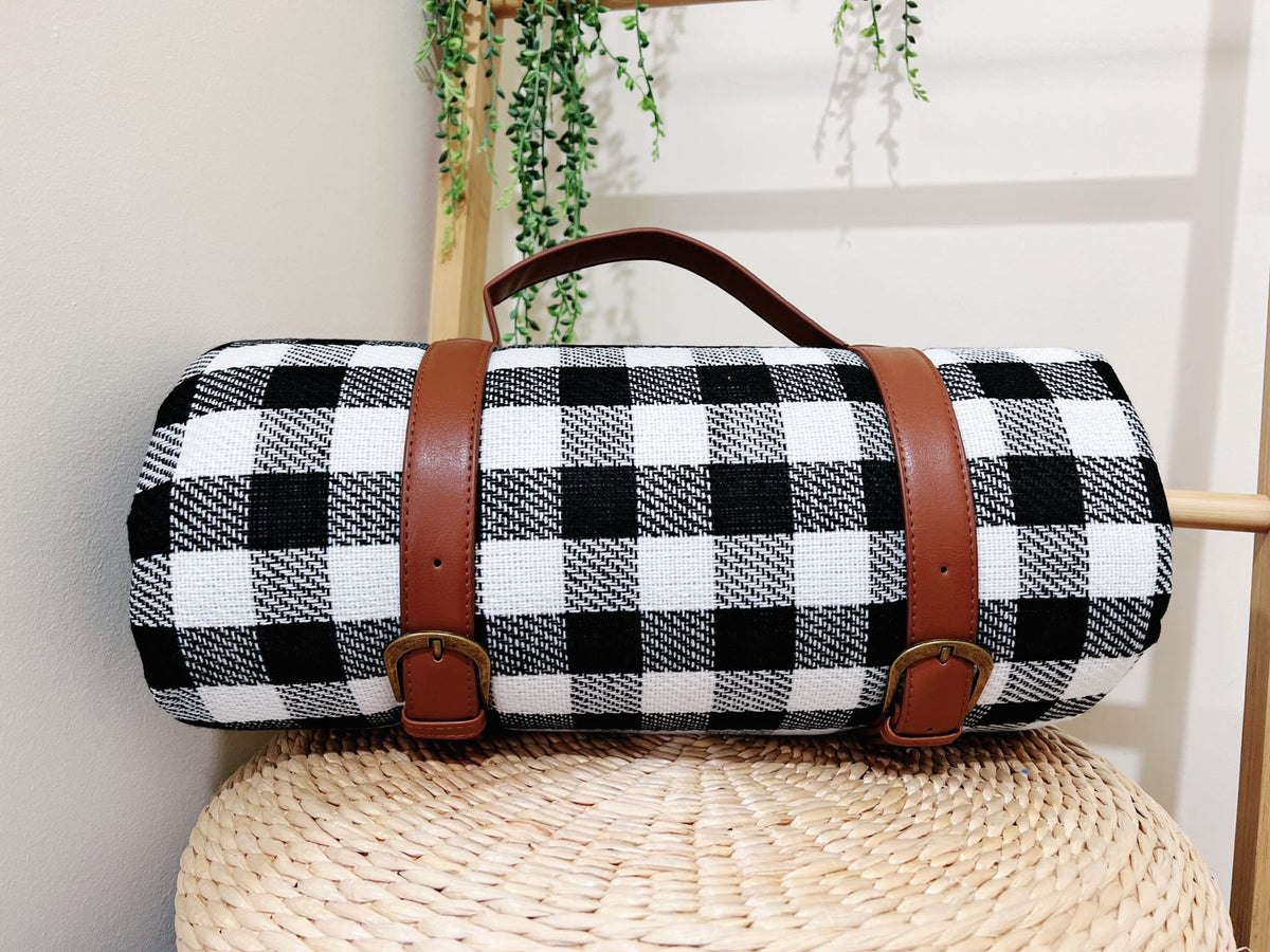 Picnic Blanket H-Black-Small Check option