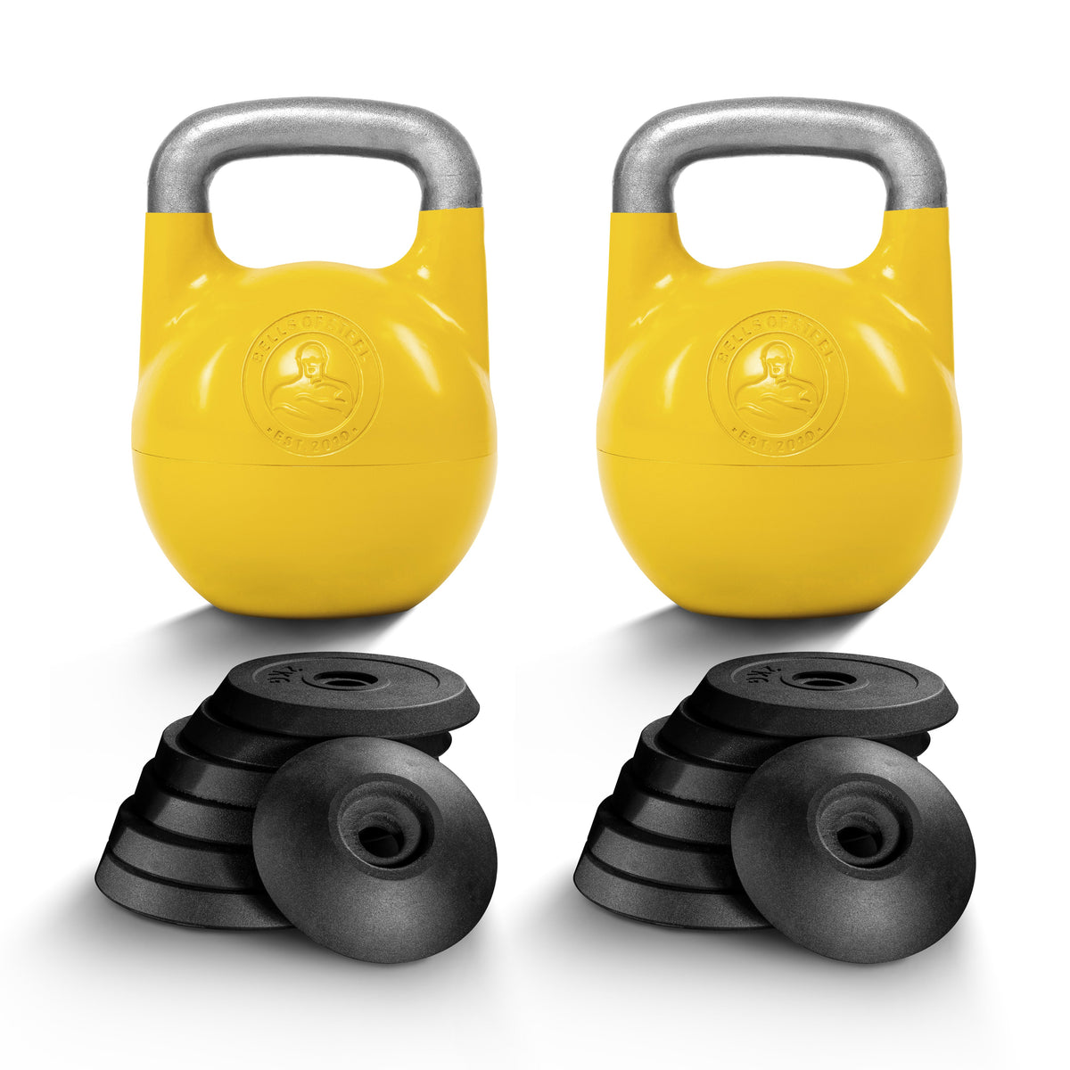 Adjustable Kettlebell 12-32 KG Adjustable Kettlebell / Yellow / Pair (Save 10%) option