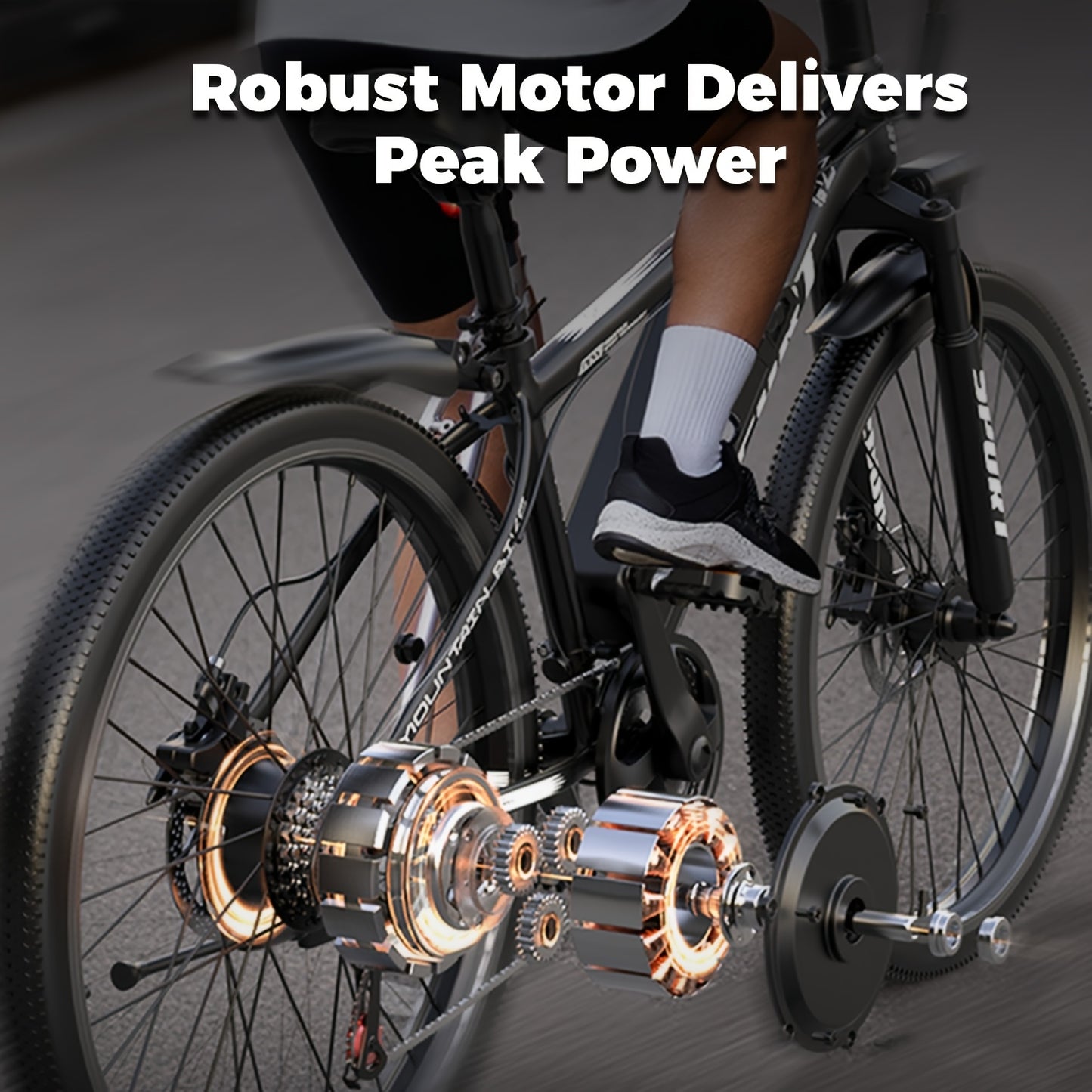 749W Electric Bike for Adults 26 Inch, Max 55 Miles Range & 20MPH, 480Wh Removable Battery Electric Mountain Bike, 7-Speed Front Suspension Commuter E-Bike with Pedal Assist