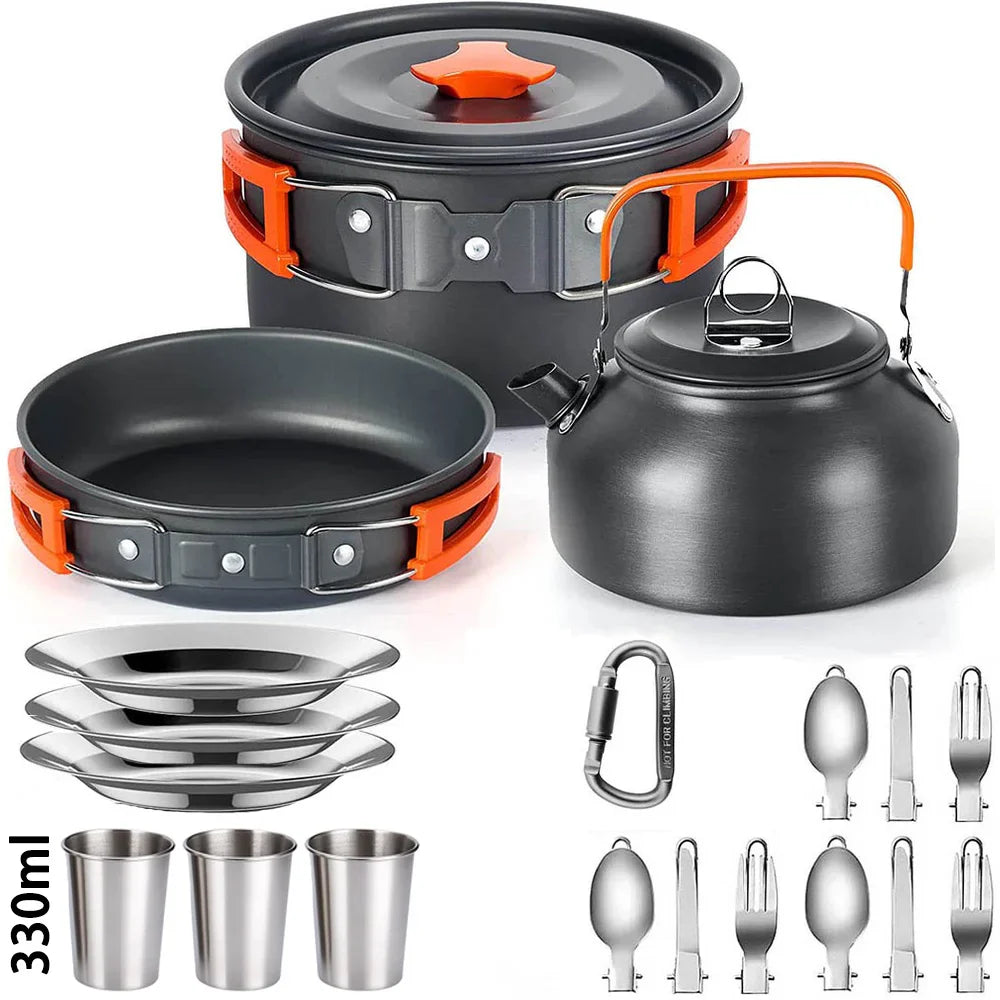 Camping Cookware Set Non-Stick – Lightweight Outdoor Kitchen Kit