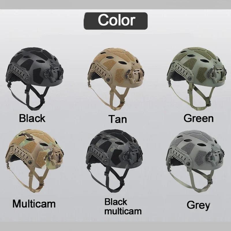 Tactical FAST Helmet with NVG Mount & Side Rails for Airsoft