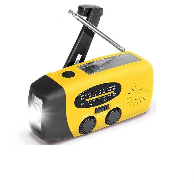 Solar Power Bank Emergency Radio with Hand Crank & NOAA