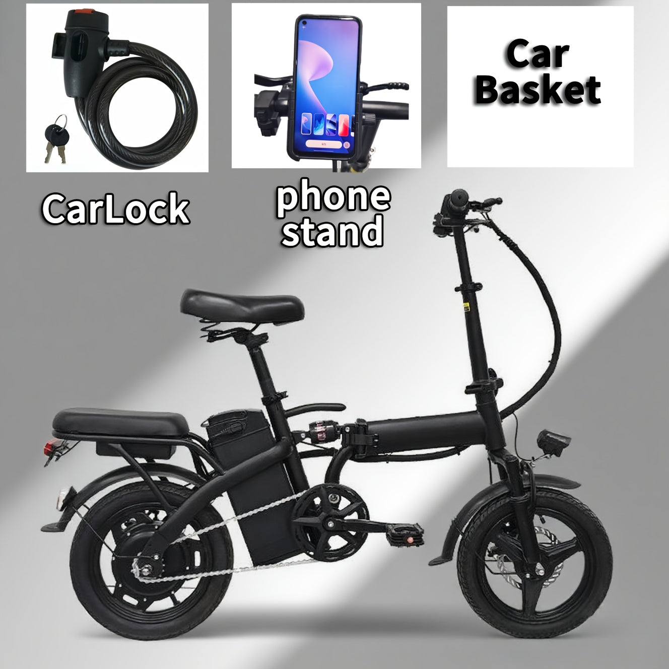 Folding Electric Bike 48V 500W, 15-20MPH Commuter E-Bike for Adults