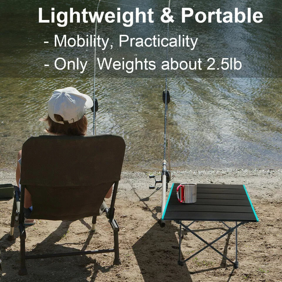 Portable Folding Camping Table – Aluminum Alloy with Carry Bag