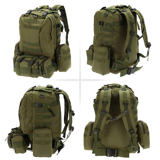 50L MOLLE Outdoor Backpack Army Green option