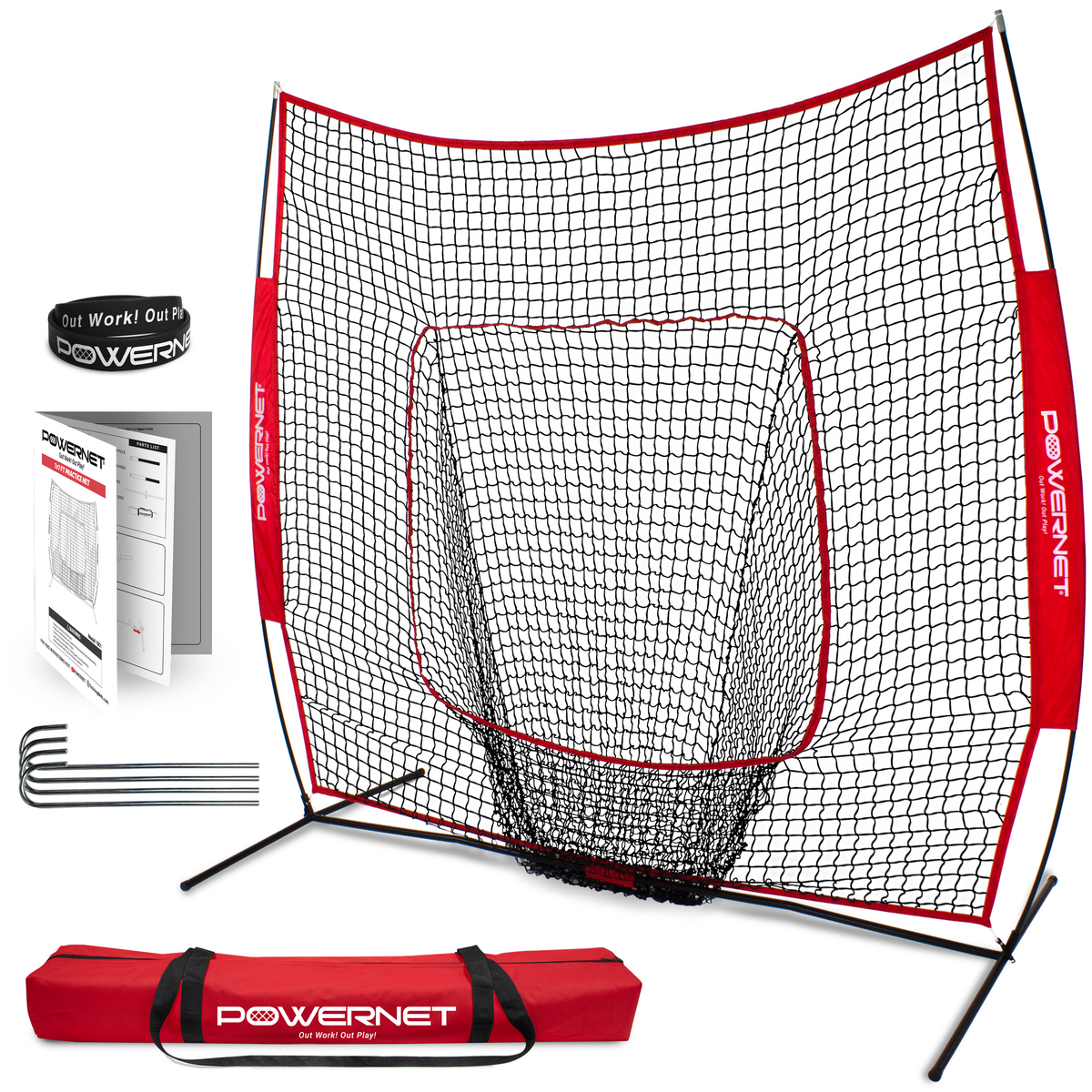 Baseball Softball Training Net Red option