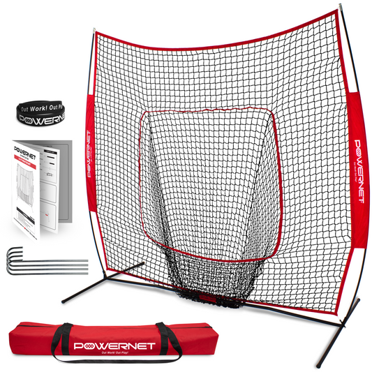 Baseball Softball Training Net Red option
