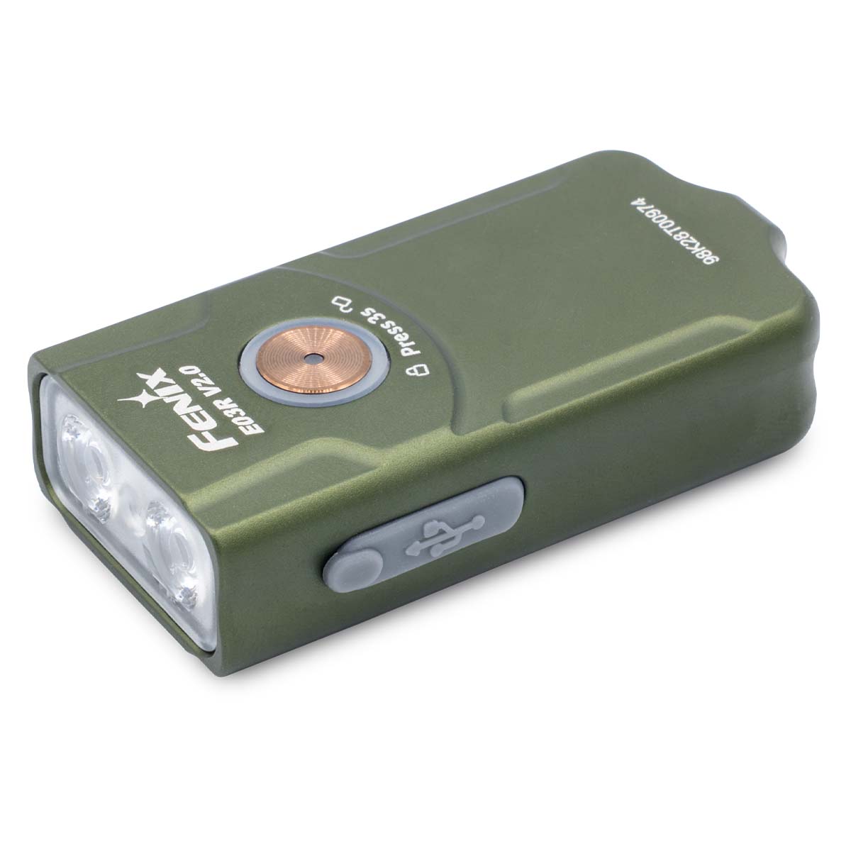 Rechargeable Keychain Flashlight OD Green option