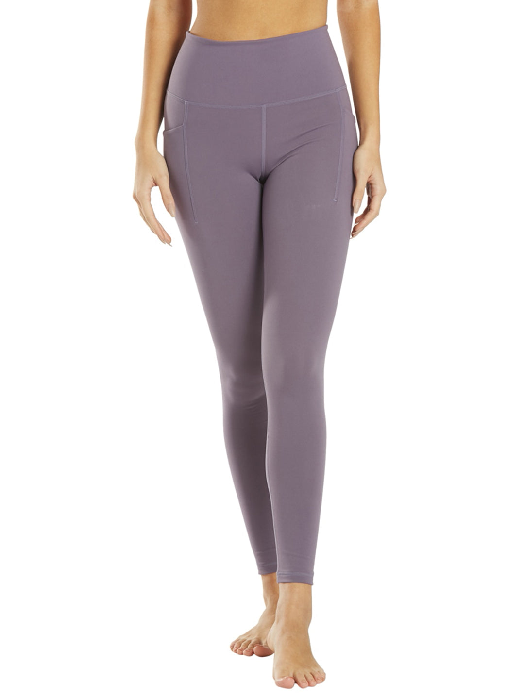 High-Waisted Yoga Leggings Purple Taupe / X-Small option