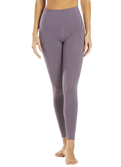 High-Waisted Yoga Leggings Purple Taupe / X-Small option