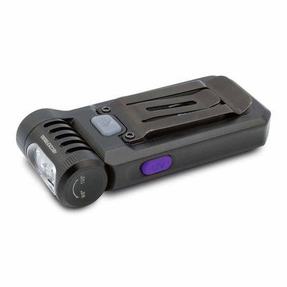 Rechargeable UV Clip-On Flashlight Black option