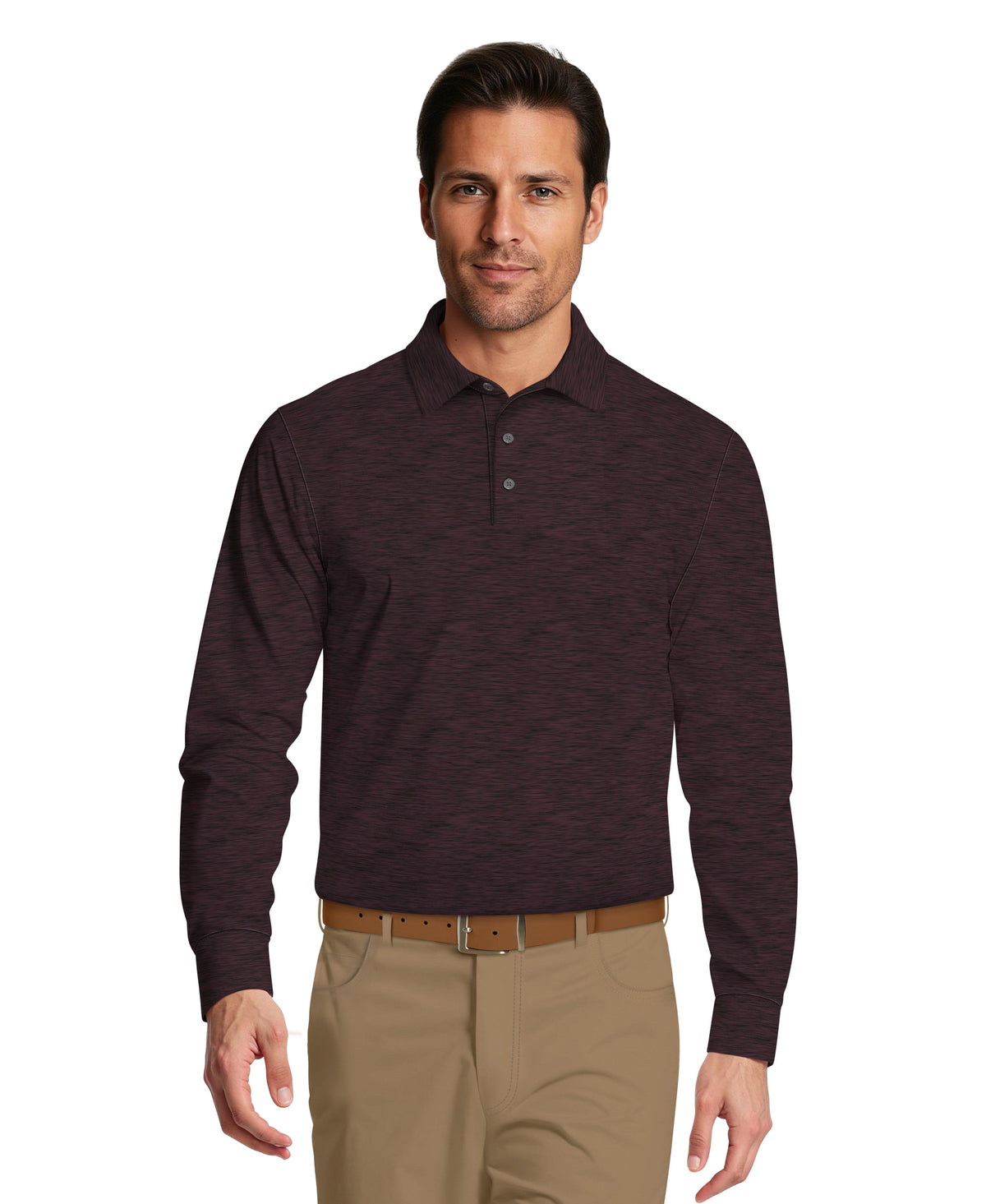 Men's Golf Polo Zinfandel Htr / S option