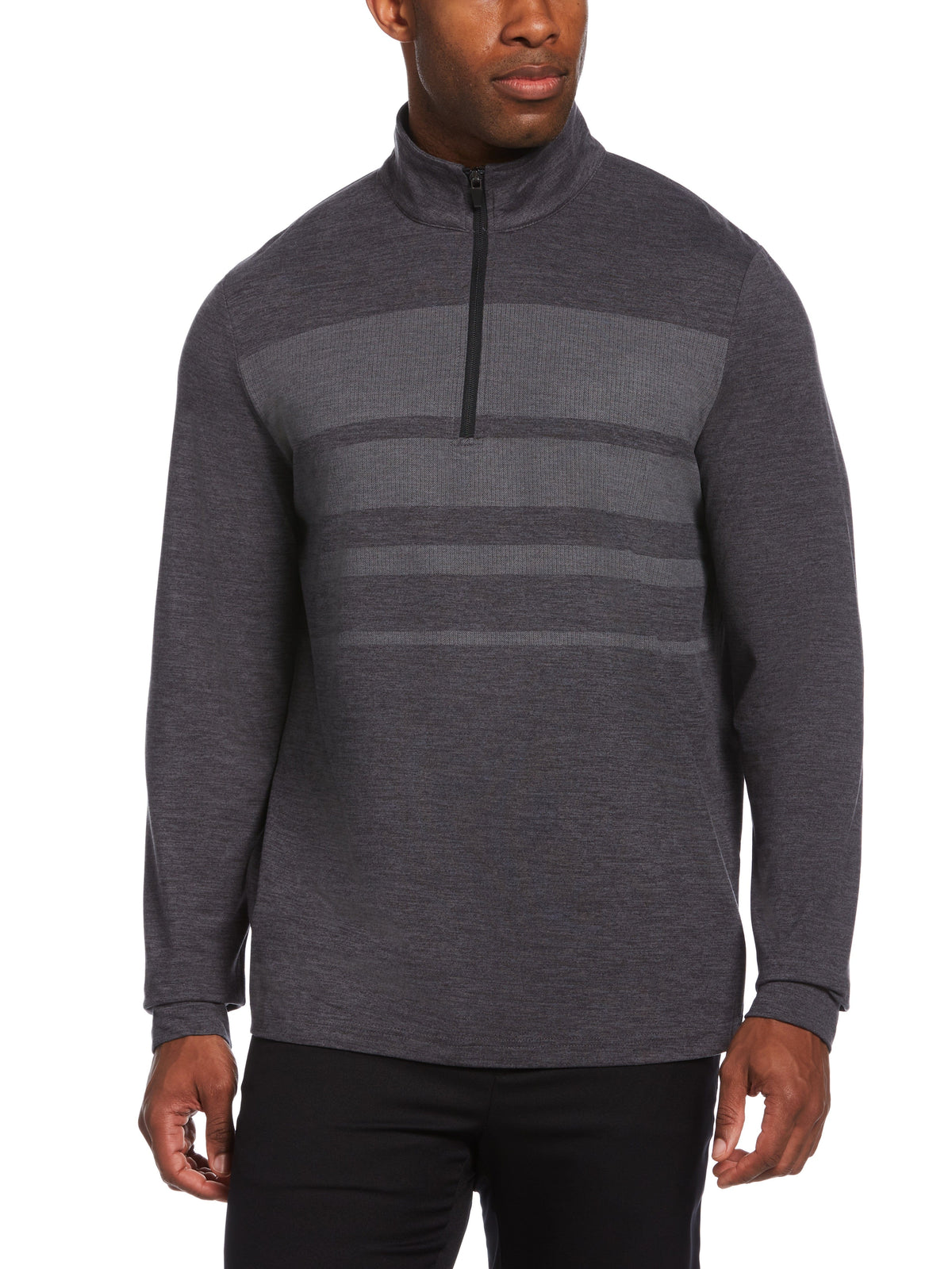 Men's Golf Pullover Caviar Heather / S option