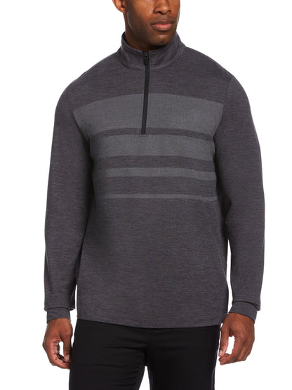 Men's Golf Pullover Caviar Heather / S option
