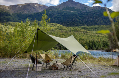 Hexagonal Camping Tarp Olive option