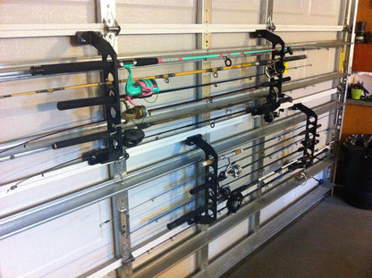 Garage Door Fishing Rod Rack source view 1
