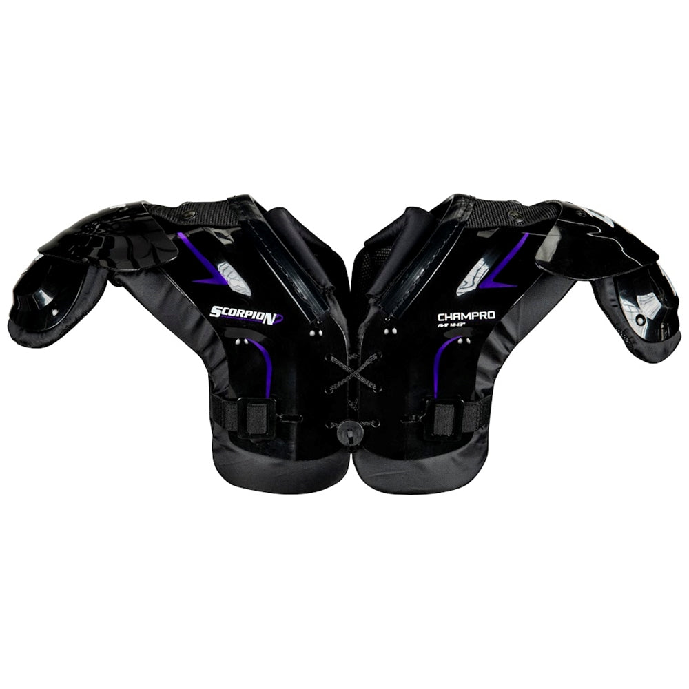 Youth Football Shoulder Pads Black/ Purple / 2XS option