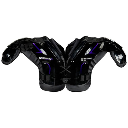 Youth Football Shoulder Pads Black/ Purple / 2XS option