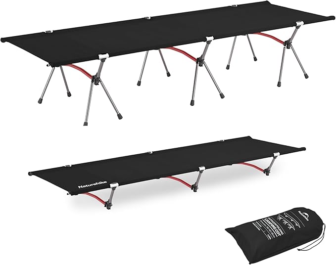 Camping Cot Standard Width – 65 cm (25.6 in) / Black option