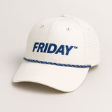 White Rope Hat (Blue Logo)