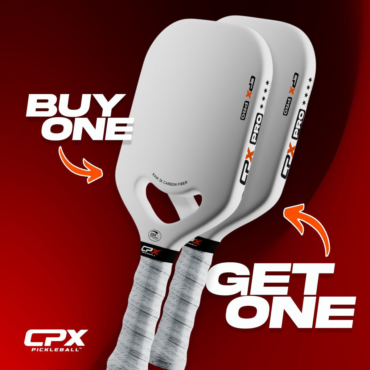 Pickleball Paddle Bundle Pro Series White (2x) option