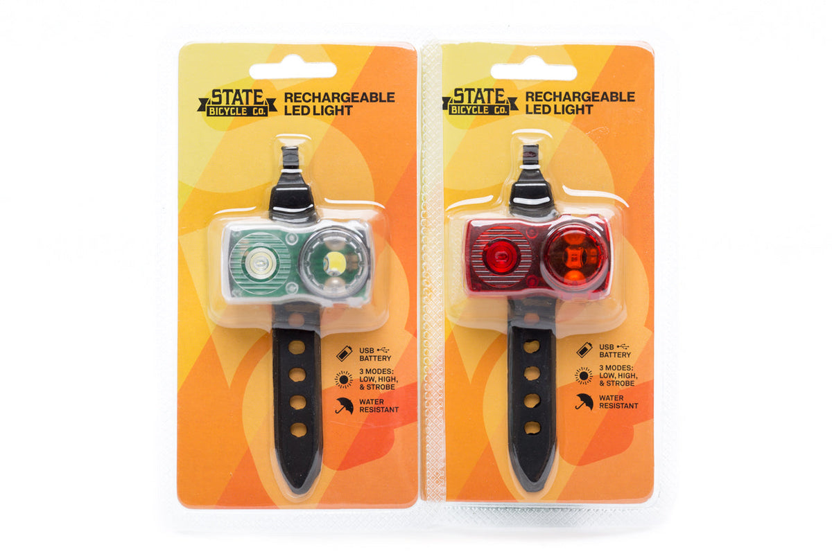 USB Rechargeable Bicycle Light Set source view 2