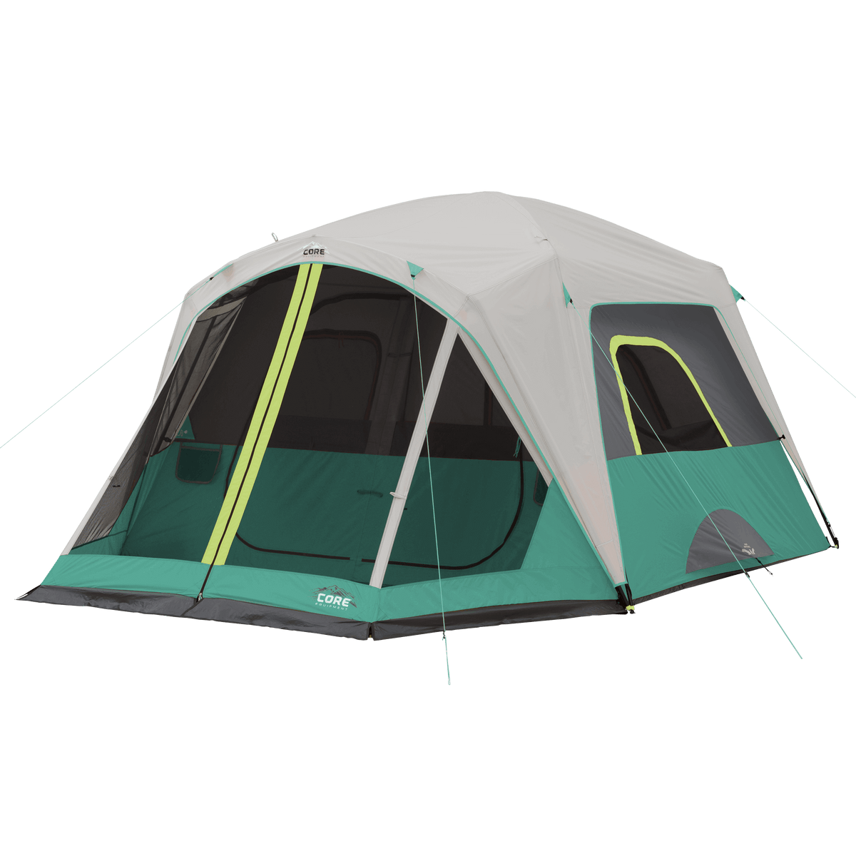 6-Person Straight-Wall Cabin Tent Teal option