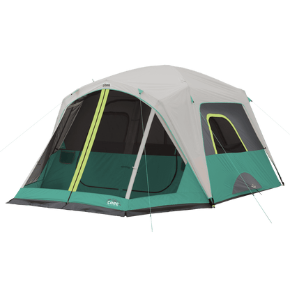 6-Person Straight-Wall Cabin Tent Teal option