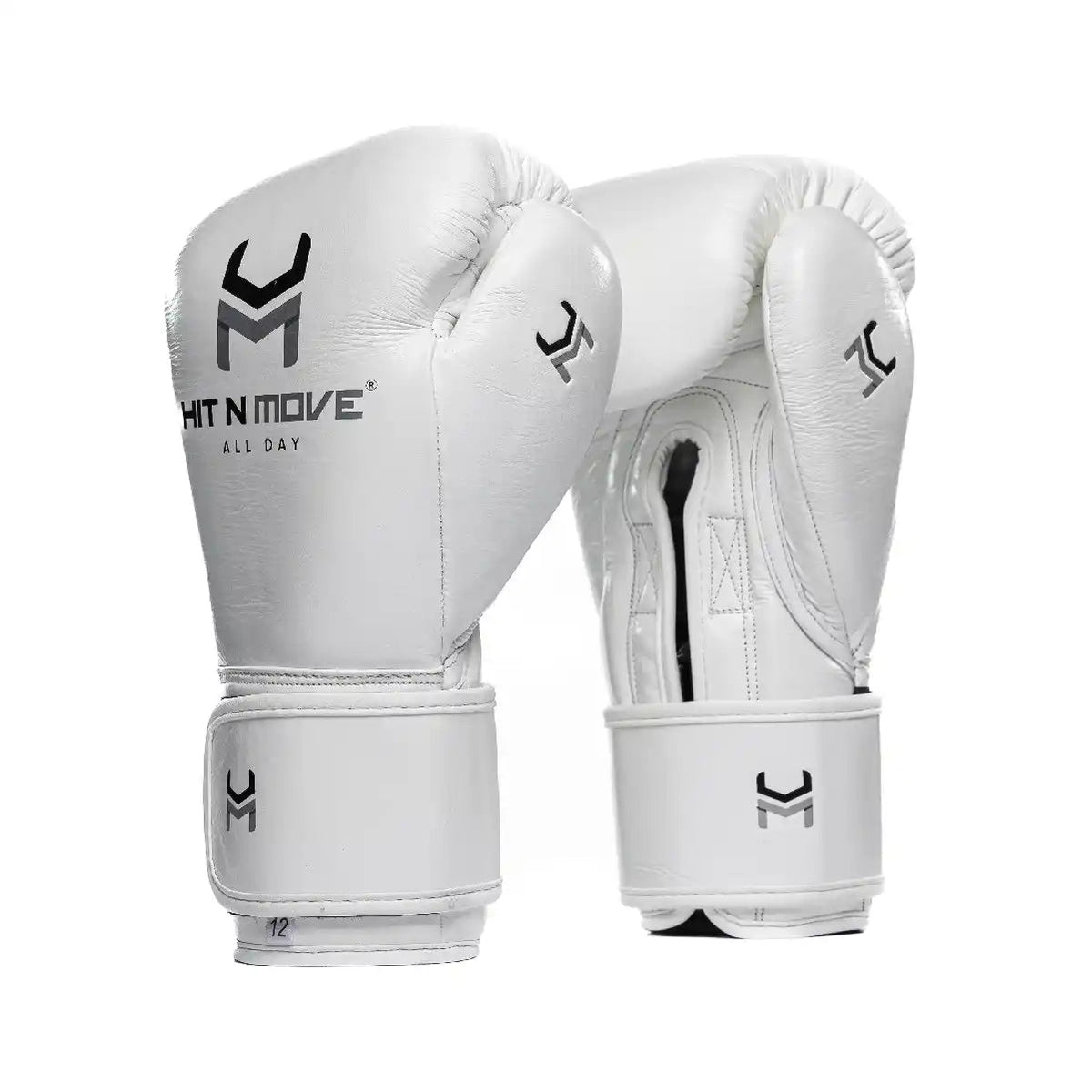Boxing Bag Gloves 12oz / All white / Velcro option