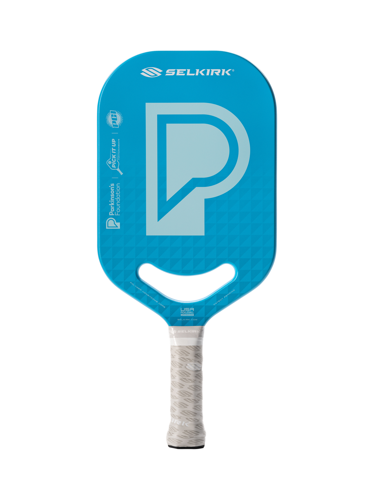 Elongated Pickleball Paddle Parkinson's Foundation Blue option