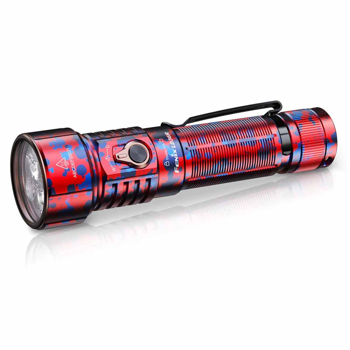 Multicolor Rechargeable Flashlight Flame Camo option