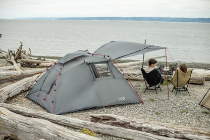 Two-Room Quick-Setup Camping Tent Gray option