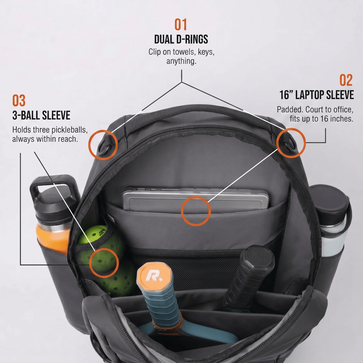 Pickleball Backpack source view 3