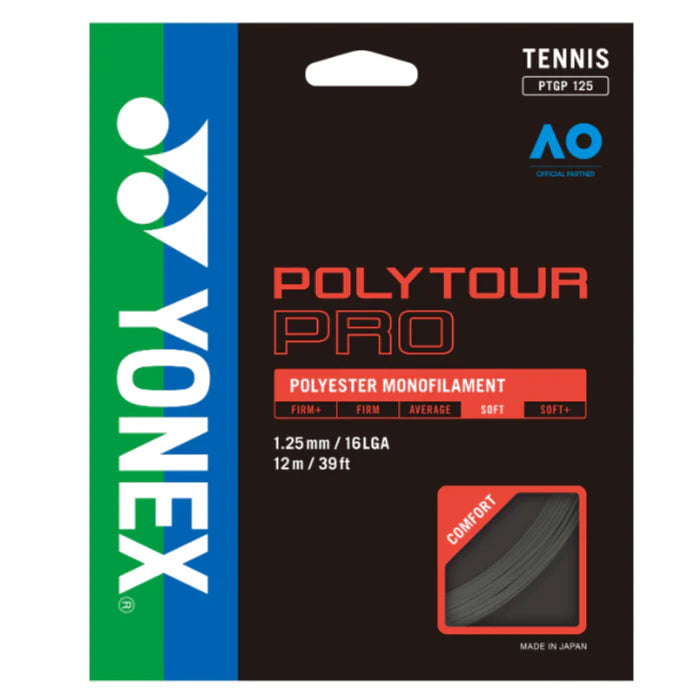 Tennis String Black / 16g / 1.30 mm option