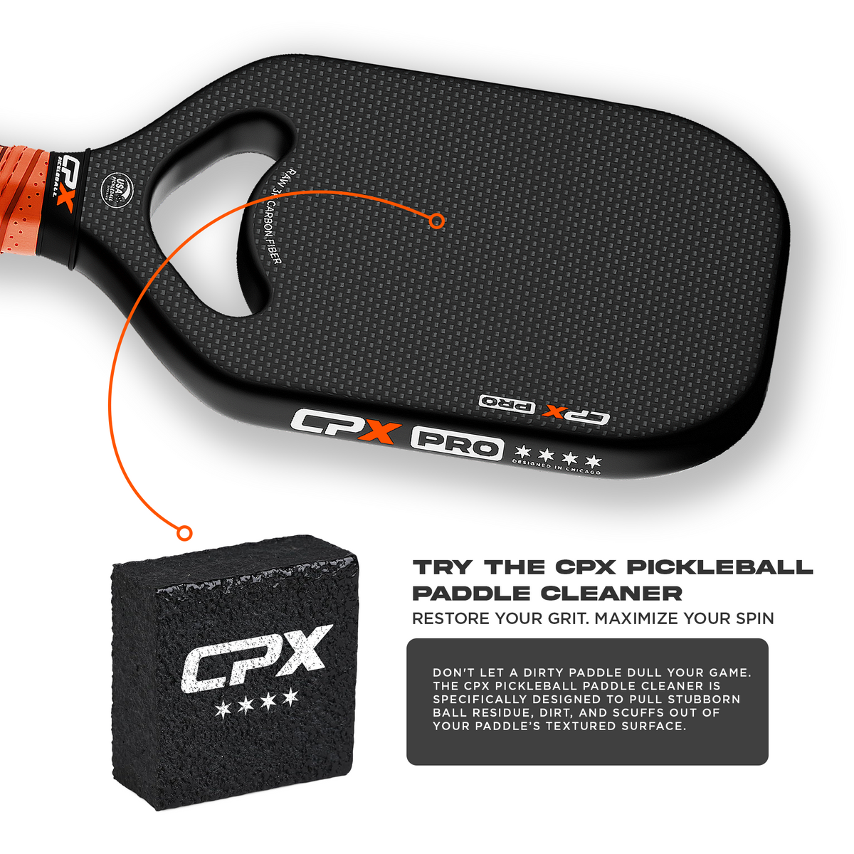 Pickleball Paddle Cleaning Eraser source view 3