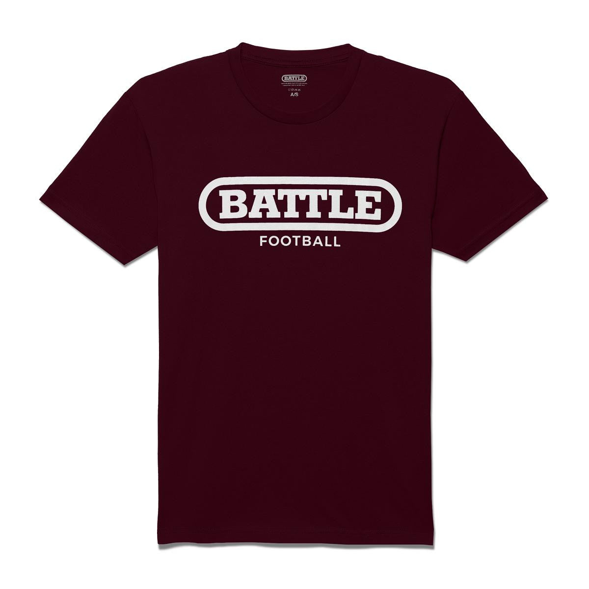 Football T-Shirt Maroon / White / Adult / S option