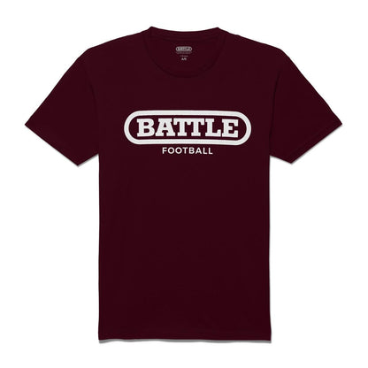 Football T-Shirt Maroon / White / Adult / S option