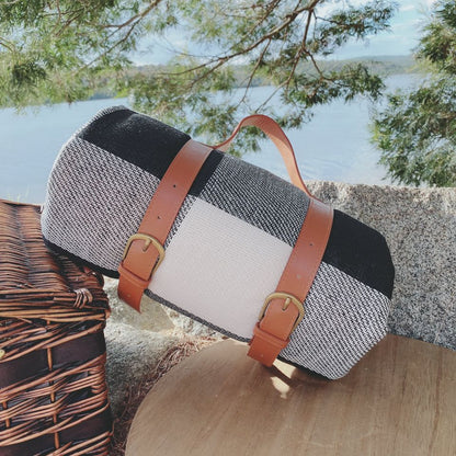 Picnic Blanket I-Black-Large Check option