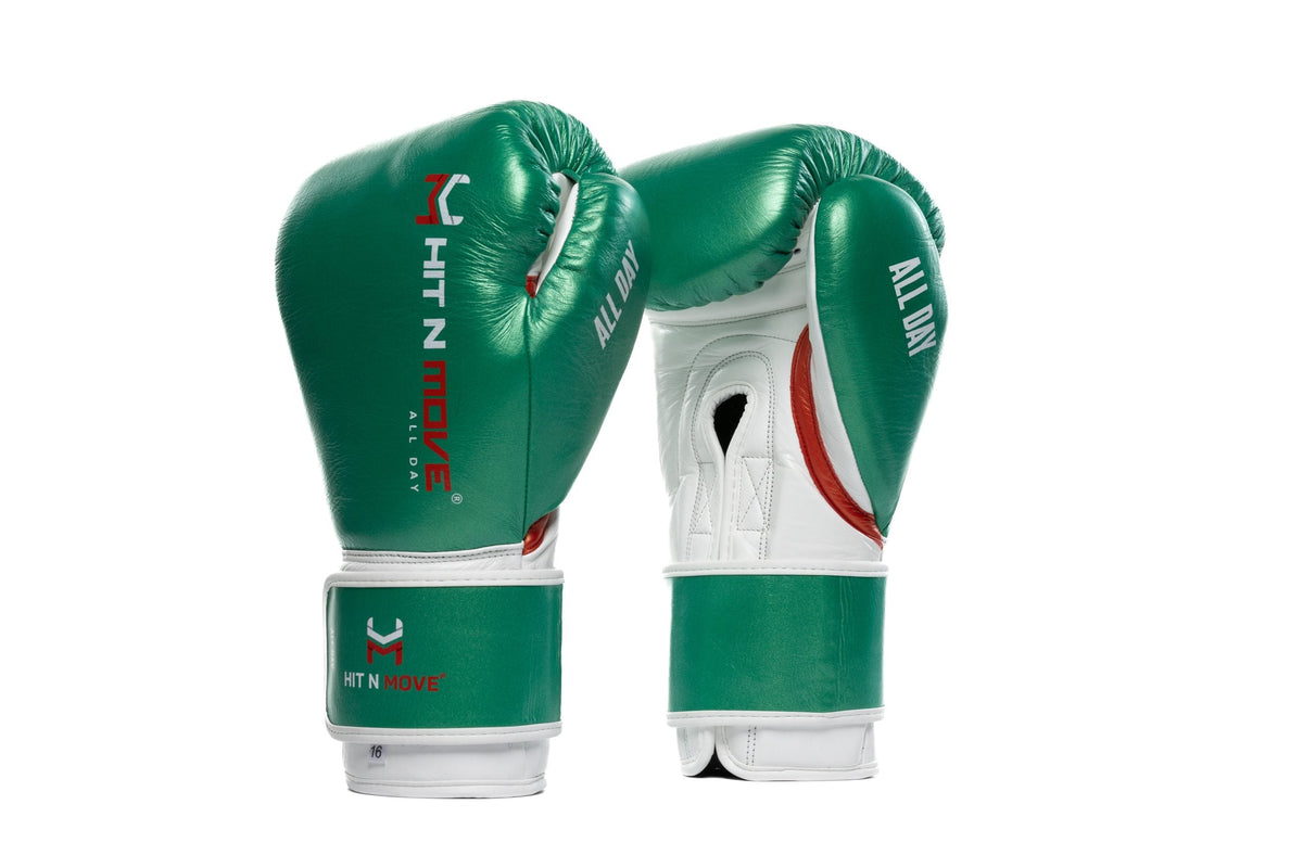 Boxing Bag Gloves 12oz / Green/White Limited Edition / Velcro option