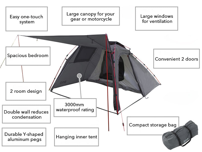 Two-Room Quick-Setup Camping Tent source view 4