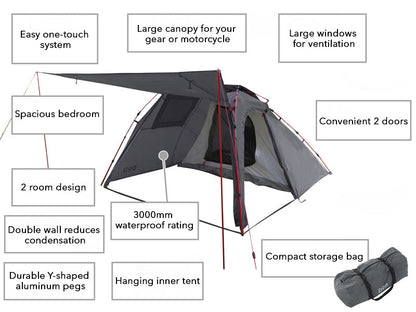 Two-Room Quick-Setup Camping Tent source view 4