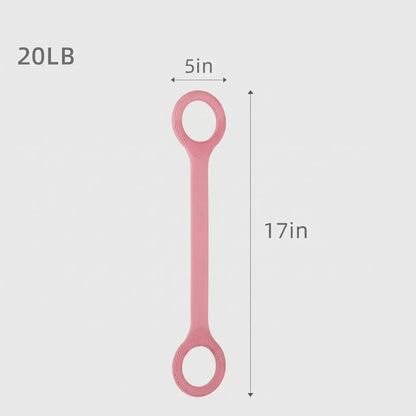 Silicone resistance band dimensions and 20 pound resistance guide