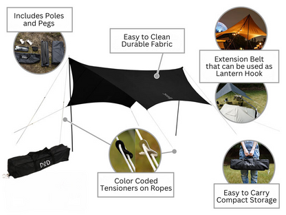 Hexagonal Camping Tarp source view 5