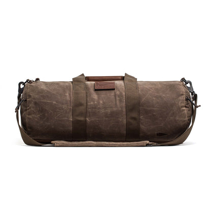 Waxed Canvas Gym Duffel Bag Dark Oak option