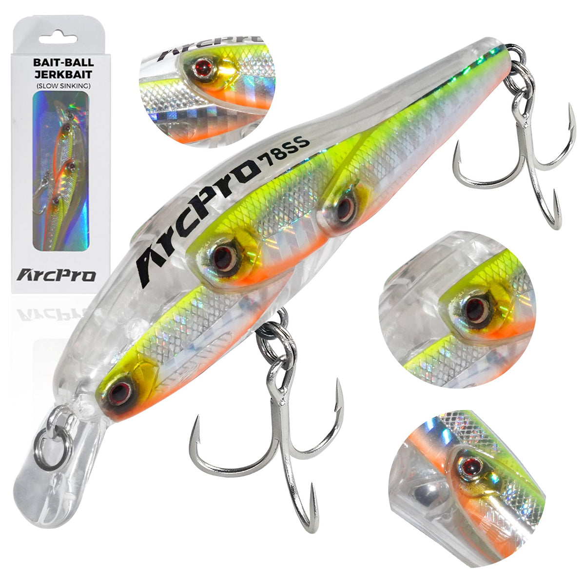 Minnow Jerkbait Lure Silver Flash option