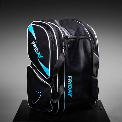 Pickleball Equipment Bag Tour Bag / Black (Baby Blue) option