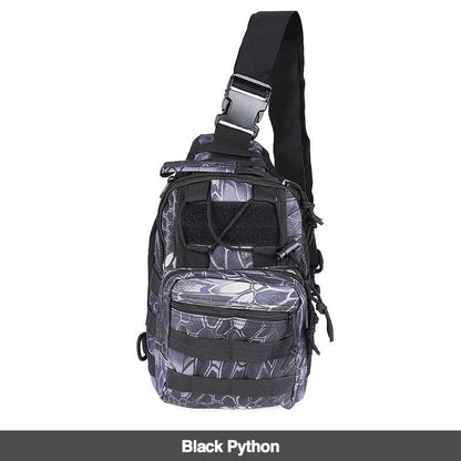 Outdoor Sling Backpack Black Python option