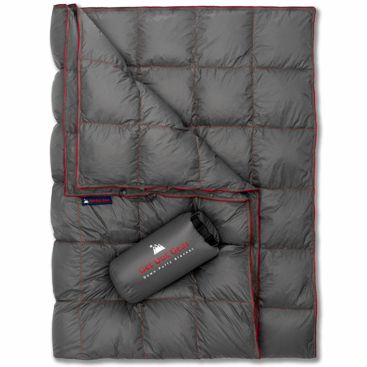 Packable Down Camping Blanket Gray option