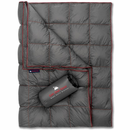 Packable Down Camping Blanket Gray option
