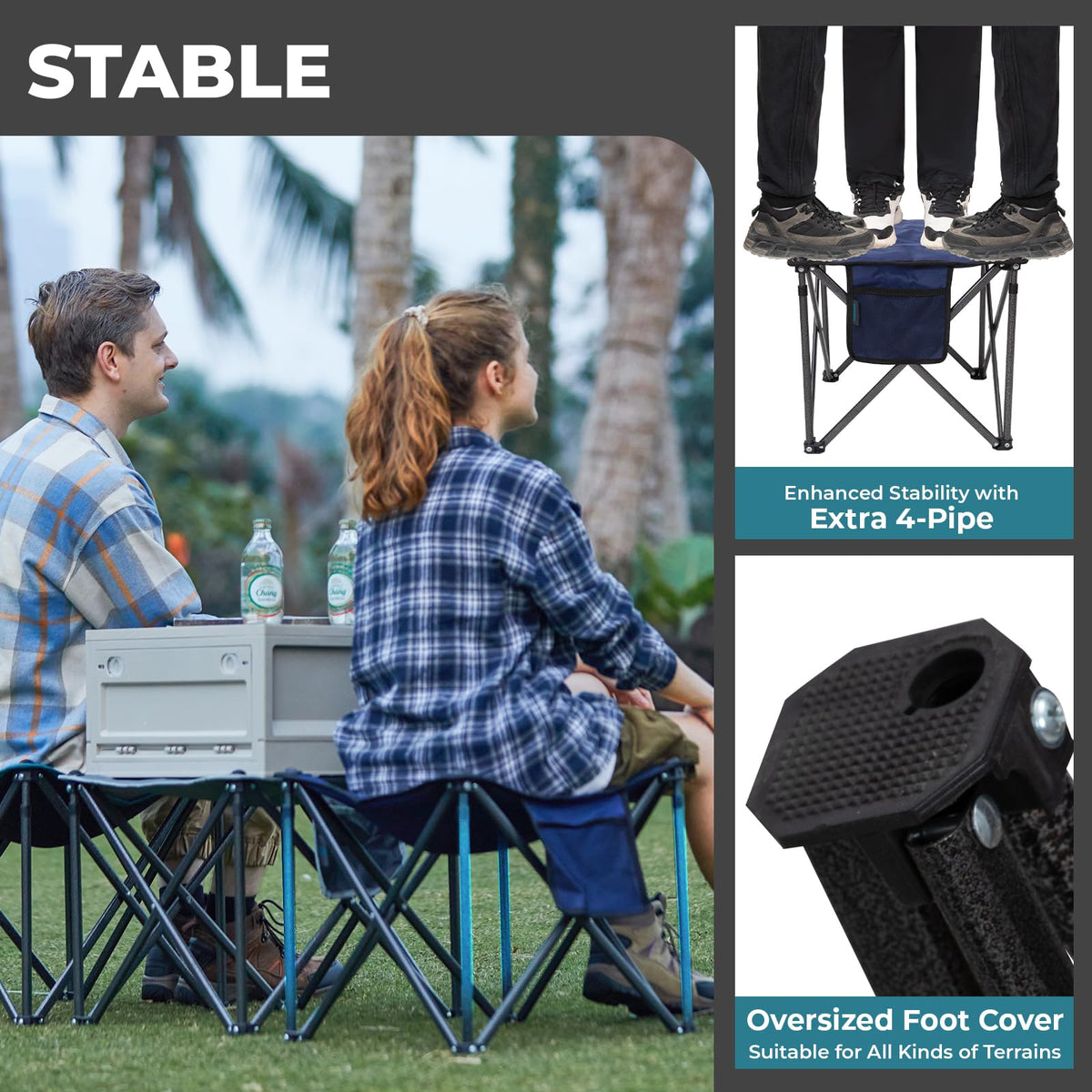 Padded Folding Camping Stool source view 6